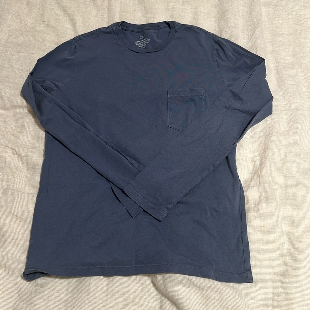 Save Khaki Long Sleeve with Pocket - Size Small - Blue